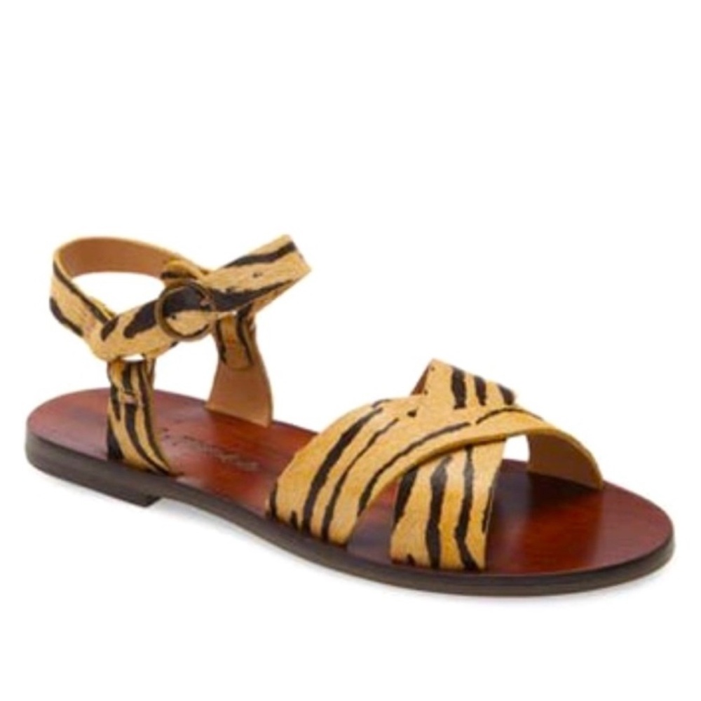 Matisse Black and Tan Zebra Sandals